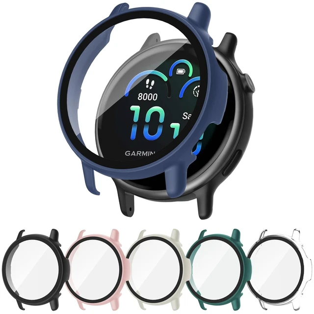 Main image of 6 Pack Case for Garmin Vivoactive 6 with Tempered Glass Screen Protector, Shockproof Hard PC Bumper Protective Cover Compatible with Garmin Vivoactive 6