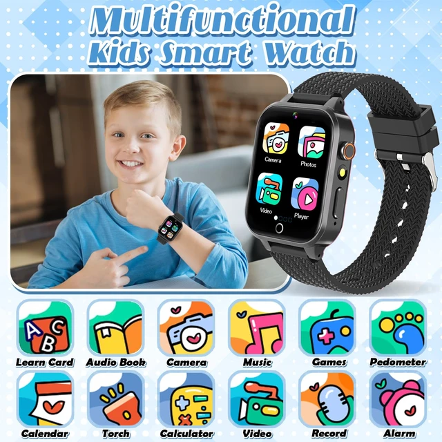Alt view image 2 of 6 - Kids Smart Watch for Boys Ages 3-12 with 2 HD Screen Protector Game Watch