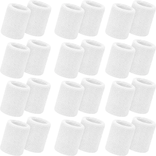 Main image of 4 Inch Wrist Sweat Bands for Men Women Absorbent Tennis Soccer Wristbands Cotton Terry Cloth Sports Wrist Sweatbands for Tennis Basketball Football Running Gym