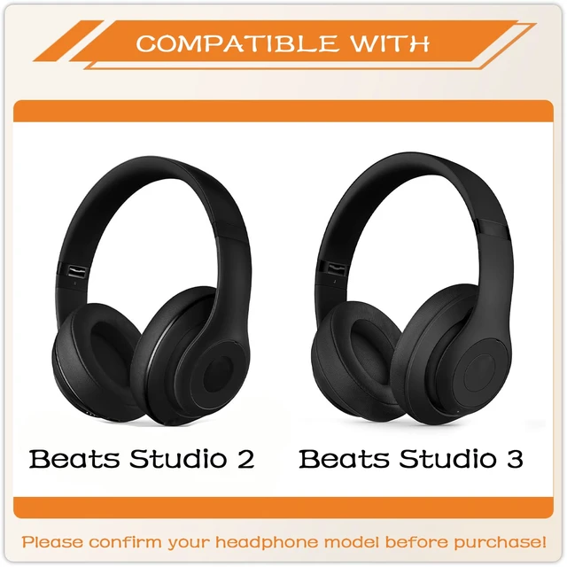 Alt view image 2 of 7 - Replacement Ear Pads for Beats Studio 3 & Studio 2-White Earpads for Beats Studio 2 & Studio 3 Wired & Wireless Headphones, Ear Cushions, Ear Cups Cover Repair Parts