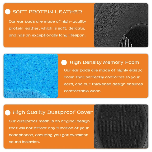 Alt view image 3 of 7 - Replacement Ear Pads for Beats Studio 3 & Studio 2-Shadow Gray Earpads for Beats Studio 2 & Studio 3 Wired & Wireless Headphones, Ear Cushions, Ear Cups Cover Repair Parts