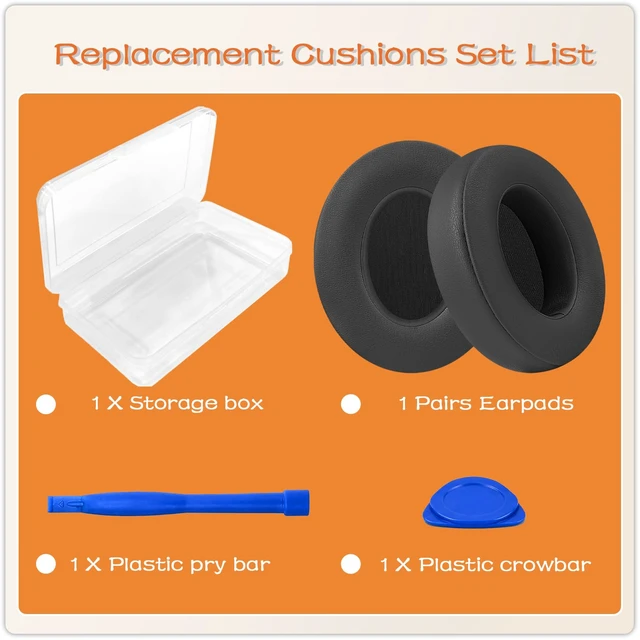 Alt view image 4 of 7 - Replacement Ear Pads for Beats Studio 3 & Studio 2-Shadow Gray Earpads for Beats Studio 2 & Studio 3 Wired & Wireless Headphones, Ear Cushions, Ear Cups Cover Repair Parts