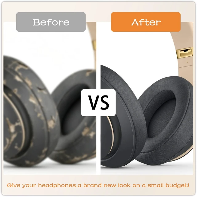 Alt view image 6 of 7 - Replacement Ear Pads for Beats Studio 3 & Studio 2-Shadow Gray Earpads for Beats Studio 2 & Studio 3 Wired & Wireless Headphones, Ear Cushions, Ear Cups Cover Repair Parts
