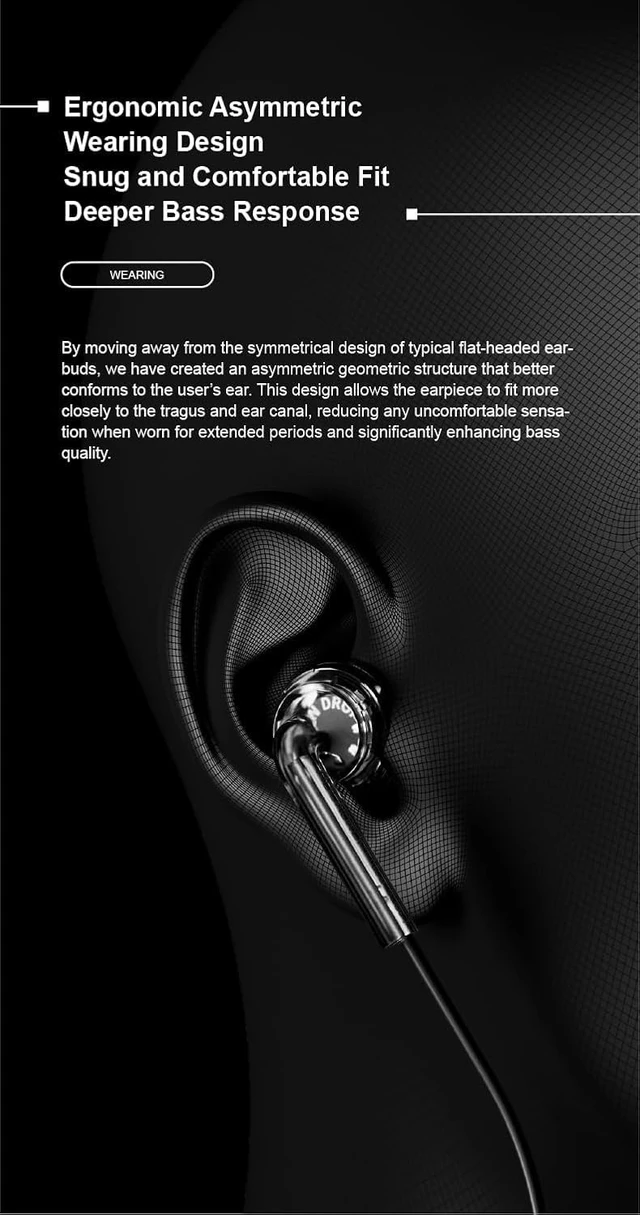 Alt view image 6 of 7 - Nice Buds Flat-Headed Earbuds with 3.5mm Stereo Plug (Transparent with Mic)