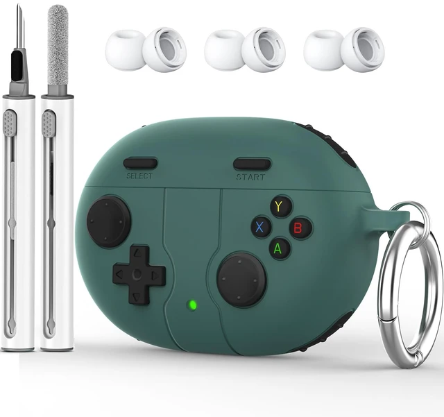 Main image of Beats Studio Buds Plus Case Cover, 2021/2023 New Beats Studio Buds, Wireless Earbuds Silicone Case Accessories with Keychain, Pine Green