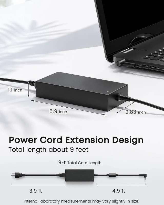 Alt view image 3 of 6 - 180W Charger Fit for MSI Katana GF66 GF76 Sword 15 Stealth 15M Compatible MSI Gaming Laptop, Crosshair Creator 15 M16, Pulse GL66 GL76, Thin 15 A15 GF63, 150W 120W Power Adapter Supply