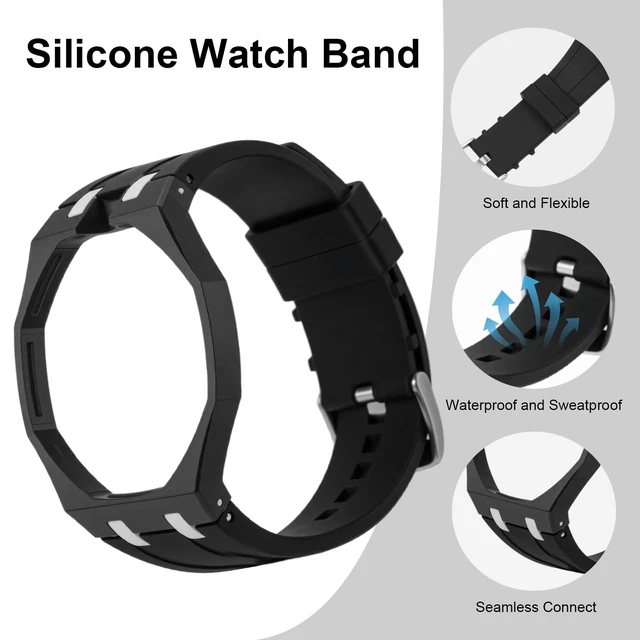 Alt view image 3 of 7 - Silicone Watch Band Compatible with Swatch Royal Pop soft silicone, rugged, shockproof bumper, integrated case, unisex fit, outdoor sports, comfortable daily wear