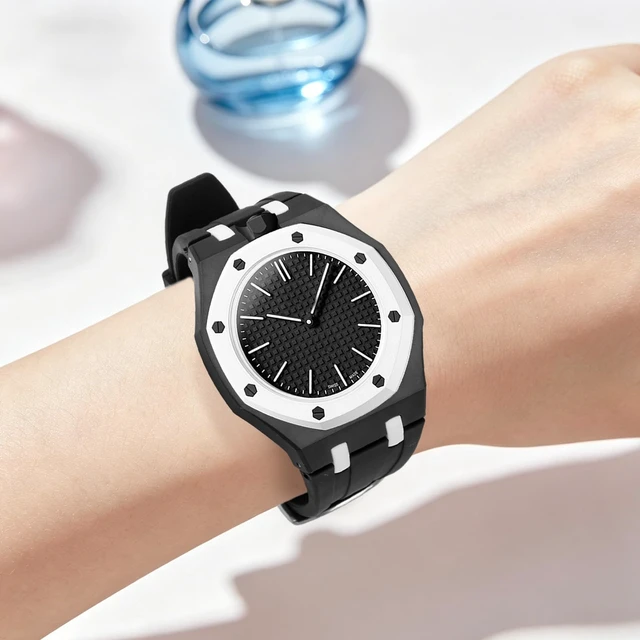 Alt view image 7 of 7 - Silicone Watch Band Compatible with Swatch Royal Pop soft silicone, rugged, shockproof bumper, integrated case, unisex fit, outdoor sports, comfortable daily wear