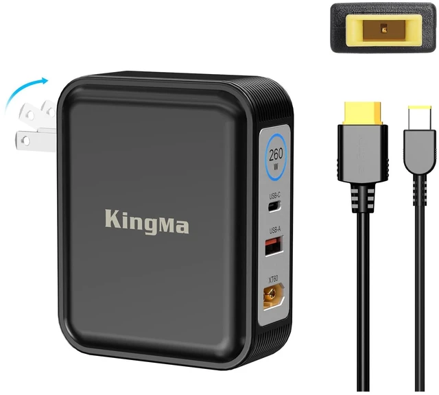 Main image of KingMa 245W 230W GaN Laptop Charger for Lenovo Legion 5 7 5P S7 pro 5 Slim Compatible with Lenovo Legion Y530 Y540 Y545 Y740 Y7000 ThinkPad P15 P16 P52 P53 P73 LOQ 15ach6 15IRX9 ThinkBook 16p