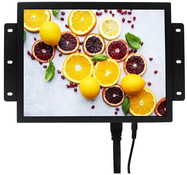 Main image of 12.1" 800x600 700 Nits Industrial Monitor with DVI VGA Port VS121ZJ01 Display Built-in Dual Speakers,Metal Shell with Bracket