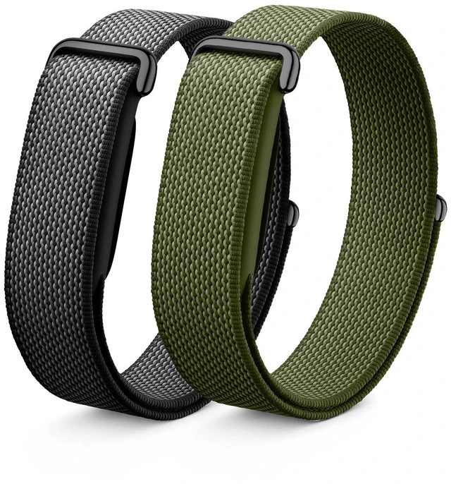 Main image of 2 Pack Nylon Sport Bands Compatible with Google Fitbit Air Band Soft Breathable Micro-Adjustable Performance Loop Band Replacement Wristbands for Fitbit Air Tracker
