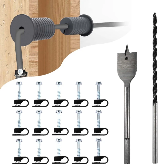 Main image of Starlink Cable Routing Kit,Starlink Cable Installation Kit,Starlink Mounting Accessories,2* Grommets, 1" Spade Drill Bit, 5/16" Drill Bit, 15 Wall Clamps (Grey)