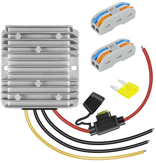 Main image of DC 12V to 24V 10A 240W Boost Converter, Waterproof Voltage Regulator Power Supply Module with Fuse, for Golf Cart, Club Car, LED Strip Light, Automotive, Solar System