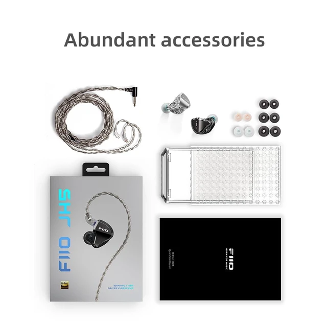 Alt view image 6 of 6 - /JadeAudio JH5 1DD+4BA Hybrid 5 Drivers HiFi in-Ear Monitors Earphone, Detachable 0.78mm 2 Pin Cable 3.5mm Plug for Audiophile/Musician (Black)