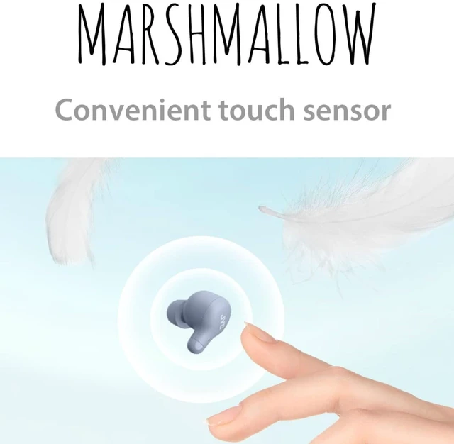 Alt view image 4 of 7 - Marshmallow True Wireless Bluetooth 5.3 Earbuds 28H Battery, Memory Foam Earpieces for All-Day Comfort, IPX4 Water Resistant, Mic, Compact Case, for iPhone & Android
