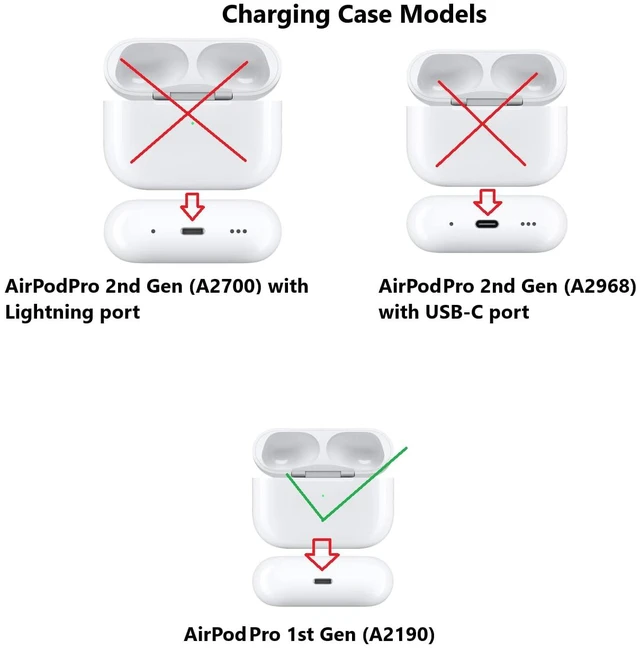 Alt view image 3 of 6 - OEM A2190 Charging Case Replacement for AirPod Pro (1st Generation), Original Single Cover Only for AirPods Pro, Compatible with A2083, A2084 Earbuds (No Earbuds)