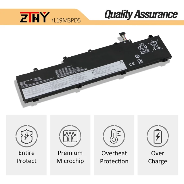 Alt view image 5 of 7 - 45Wh L19C3PD5 L19M3PD5 Battery for Lenovo ThinkPad E14 E15 Gen 2 Gen 3 Gen4 ThinkPad E14 E15 2nd 3rd 4th Laptop Battery Replacement L19D3PD5 L19L3PD5 L20C3PD4 L20L3PD4 L20M3PD4 11.1V 3-Cell 4120mAh
