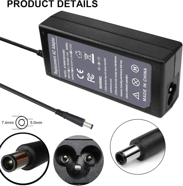 Alt view image 4 of 6 - 65W 7.4mm Tip Replacement AC Adapter for Dell Latitude 3190 7470 5580 7280 LA65NS2-01 E5570 E7450 E6430 E6410 E6440 E7440 E7470 E5440 E5470 E7240 Laptop Power Supply Cord