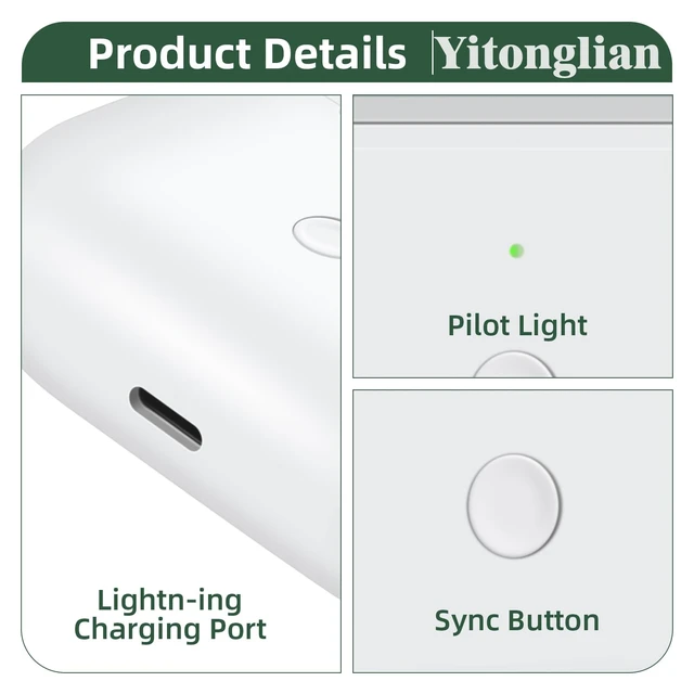 Alt view image 2 of 7 - Replacement Charging Case Compatible with AirPods Pro 1/2 Replacement Case, Bluetooth Pairing, Light-ning Port, Earbuds Not Included