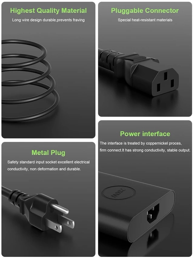 Alt view image 5 of 7 - GaN 280W Charger 7.4mm Fit for Dell Laptop Alienware 16X 18 16 M16 M18 R2, Precision 3280 3260 Compact 7780 7770, Dell Pro Max Micro Desktop Power Adapter LA280PM230