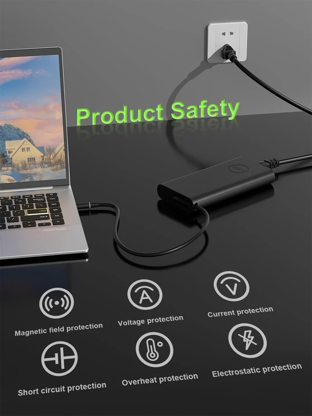 Alt view image 6 of 7 - GaN 280W Charger 7.4mm Fit for Dell Laptop Alienware 16X 18 16 M16 M18 R2, Precision 3280 3260 Compact 7780 7770, Dell Pro Max Micro Desktop Power Adapter LA280PM230
