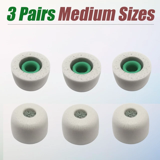 Alt view image 5 of 6 - Memory Foam Tips for Sony WF-1000XM5 Replacement Earbuds Tips 3 Pairs Medium Anti-Slip Ear Tips for WF-1000XM5, WF-1000XM4, Filter Screen, Sport Earbuds Accessories, Gray