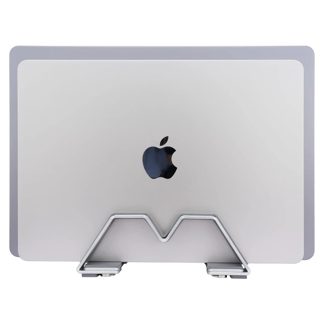 Alt view image 4 of 5 - Adjustable Dual Vertical Laptop Stand - Supports 2 Devices Holder, Fit for All Laptops(10-30mm Thickness) - Fashion Design, Adjustable Width, Anti-Slip & Scratch-Resistant, Patented Design