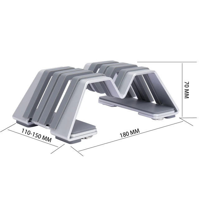 Alt view image 5 of 5 - Adjustable Dual Vertical Laptop Stand - Supports 2 Devices Holder, Fit for All Laptops(10-30mm Thickness) - Fashion Design, Adjustable Width, Anti-Slip & Scratch-Resistant, Patented Design
