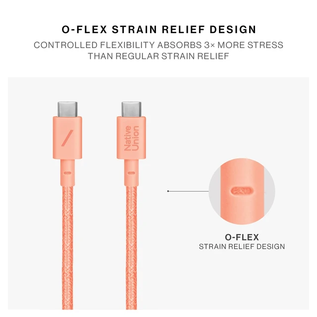 Alt view image 6 of 7 - Type-C Belt Cable - 4ft Ultra-Strong USB-C to USB-C Charging Cable for iPhone 18 Pro/Pro Max, iPhone Duo, iPad Pro/Air (M4), MacBook Air (M5), Galaxy S26, Flip/Fold 8 (Apricot)