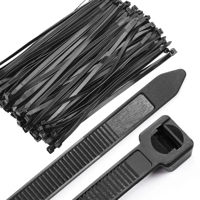 Main image of Cable Ties 12 Inch, 120 lb Tensile Strength UV Resistant Heavy Duty Zip Tie for Multi-Purpose Use, Self-Locking Nylon Tie Wraps, Indoor and Outdoor Tie Wire, Black, 100 Pcs