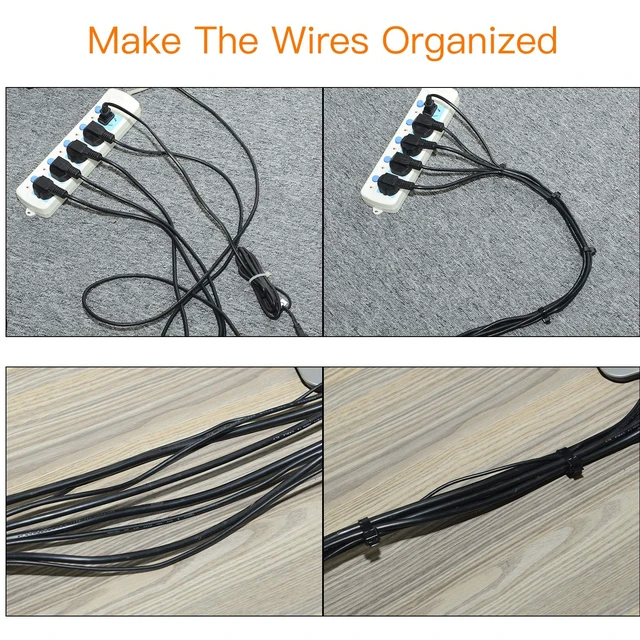 Alt view image 7 of 7 - Cable Ties 12 Inch, 120 lb Tensile Strength UV Resistant Heavy Duty Zip Tie for Multi-Purpose Use, Self-Locking Nylon Tie Wraps, Indoor and Outdoor Tie Wire, Black, 100 Pcs