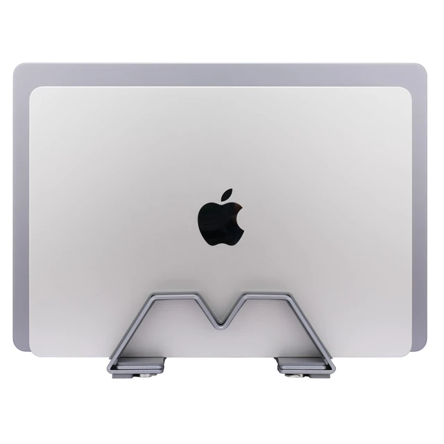 Alt view image 4 of 5 - Adjustable Dual Vertical Laptop Stand - Supports 2 Devices Holder, Fit for All Laptops(10-30mm Thickness) - Fashion Design, Adjustable Width, Anti-Slip & Scratch-Resistant, Patented Design