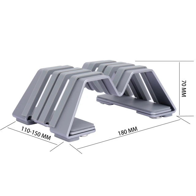 Alt view image 5 of 5 - Adjustable Dual Vertical Laptop Stand - Supports 2 Devices Holder, Fit for All Laptops(10-30mm Thickness) - Fashion Design, Adjustable Width, Anti-Slip & Scratch-Resistant, Patented Design