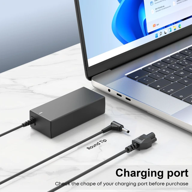 Alt view image 5 of 7 - 65W Laptop Charger for Lenovo IdeaPad 1 3 5 330 Flex 5 6 65W/45W Laptop Charger for Lenovo IdeaPad 3 5 S145 S340 S540 Flex 5 6 V14 V15 Chromebook N22 N23 AC Power Adapter Cord