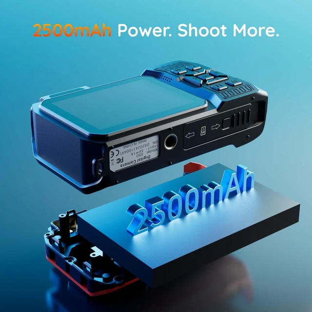 Alt view image 7 of 7 - 8K Underwater Camera - 70MP 33FT Waterproof Camera with 64G Card - Underwater Digital Camera for Snorkeling Floatable Dual-Screen Selfie 2500mAh Battery Point and Shoot Digital (Orange)