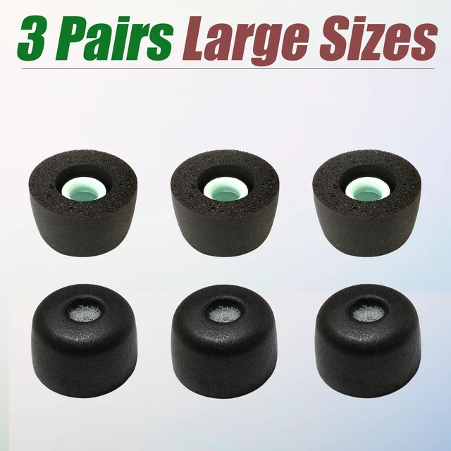 Alt view image 5 of 6 - Memory Foam Replacement Earbuds Tips for Sony WF-1000XM5 with Filter Screen 3 Pairs Large, Anti-Slip Foam Ear Tips for WF-1000XM5/XM4, Sports Earbuds Accessories