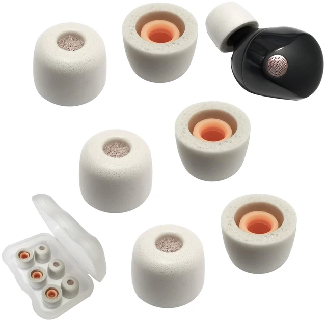 Main image of Small Memory Foam Tips for Sony WF-1000XM5 Replacement Earbuds Tips 3 Pairs Anti-Slip Small Ear Tips for WF-1000XM5, WF-1000XM4, Filter Screen, Sport Earbuds Accessories, Gray