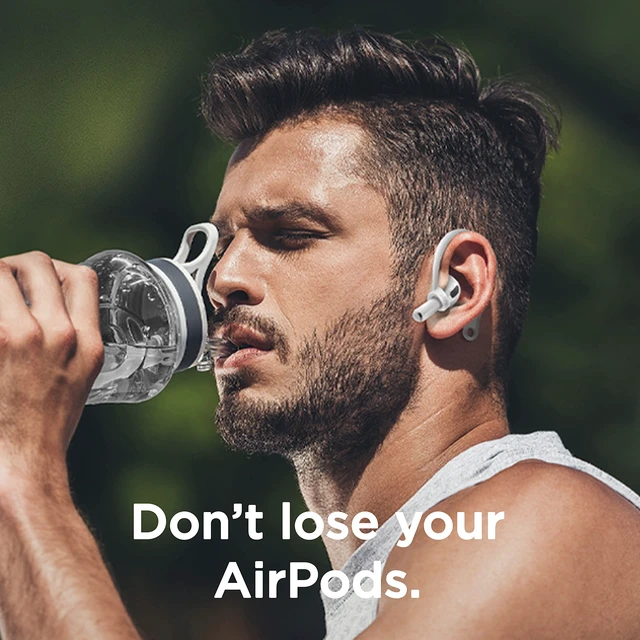 Alt view image 4 of 7 - Ear Hooks for AirPods Pro 3 & Pro 2 & Pro, AirPods 5 & 4 & 3 & 2 & 1 Earbuds Accessories, Anti-Slip, Ergonomic Design, Comfortable Fit (White)