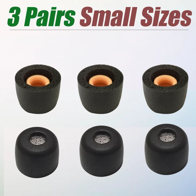Alt view image 5 of 6 - Small Memory Foam Replacement Ear Tips for Sony WF-1000XM5, Filter Screen 3 Pairs Small Anti-Slip Ear Tips for WF-1000XM5, WF-1000XM4, Built-in Filter Screen, Sport Earbuds Accessories