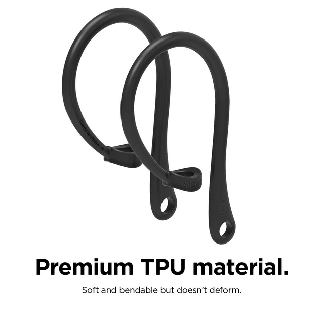 Alt view image 5 of 7 - Ear Hooks for AirPods Pro 3 & Pro 2 & Pro, AirPods 5 & 4 & 3 & 2 & 1 Earbuds Accessories, Anti-Slip, Ergonomic Design, Comfortable Fit (Black)