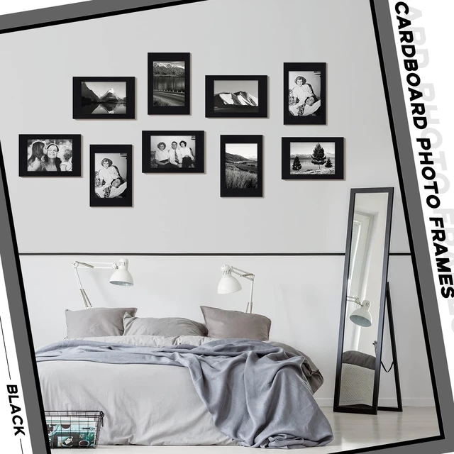 Alt view image 6 of 7 - 100 Pcs 4 x 6 In Paper Picture Frames Bulk Standing Photo Frame Back to School Gifts, With Easel Stand, Cardboard Picture Arts, DIY Family Art Craft Decoration, Wedding Photos Display