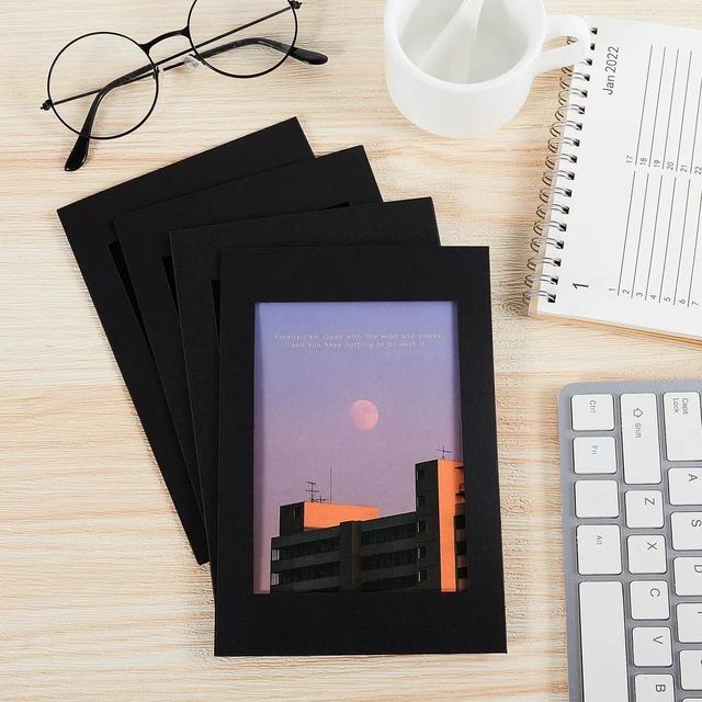 Alt view image 7 of 7 - 100 Pcs 4 x 6 In Paper Picture Frames Bulk Standing Photo Frame Back to School Gifts, With Easel Stand, Cardboard Picture Arts, DIY Family Art Craft Decoration, Wedding Photos Display