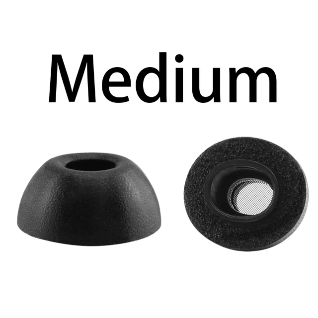 Alt view image 5 of 5 - Replacement Memory Foam Ear Tips for AirPods Pro 3 Earbuds (M) 3 Pairs (Black, Medium), Ultimate Comfort, Compatible with AirPods Pro 3rd Generation 2025