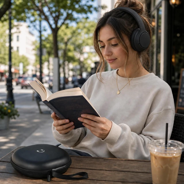 Alt view image 6 of 7 - Headphone Case for JBL Tune 770NCfor JBL Live, 770NC, 660NC, 650B Adjustable Divider, Cable Space and Carry Handle for Commuting, Gym and Travel, Students and Music Lovers - Grey Inside