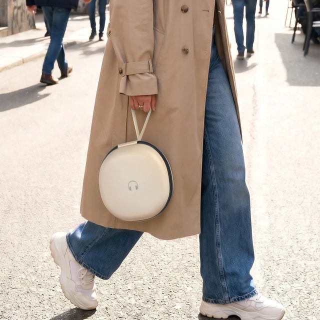 Alt view image 6 of 7 - Headphone Case for JBL Tune 770NCfor JBL Live, 770NC, 660NC, 650B Adjustable Divider, Cable Space and Carry Handle for Commuting, Gym and Travel, Students and Music Lovers, Case Only - Beige