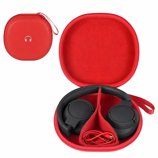 Main image of Headphone Case for JBL Tune 770NCfor JBL Live, 770NC, 660NC, 650B Adjustable Divider, Cable Space and Carry Handle for Commuting, Gym and Travel, Students and Music Lovers, Case Only - Red