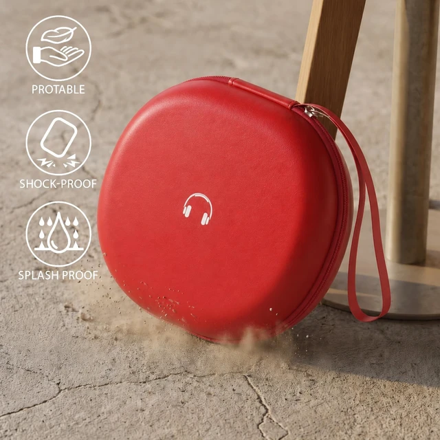 Alt view image 5 of 7 - Headphone Case for JBL Tune 770NCfor JBL Live, 770NC, 660NC, 650B Adjustable Divider, Cable Space and Carry Handle for Commuting, Gym and Travel, Students and Music Lovers, Case Only - Red