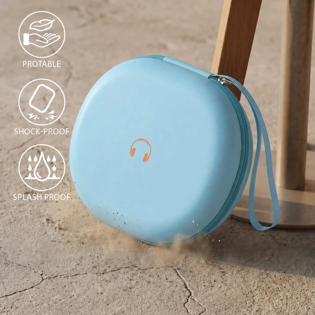 Alt view image 5 of 7 - Headphone Case for JBL Tune 770NCfor JBL Live, 770NC, 660NC, 650B Adjustable Divider, Cable Space and Carry Handle for Commuting, Gym and Travel, Students and Music Lovers, Case Only - Blue