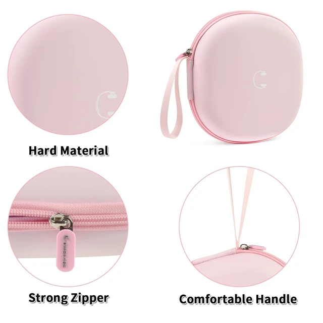 Alt view image 4 of 7 - Headphone Case for JBL Tune 770NCfor JBL Live, 770NC, 660NC, 650B Adjustable Divider, Cable Space and Carry Handle for Commuting, Gym and Travel, Students and Music Lovers, Case Only - Pink