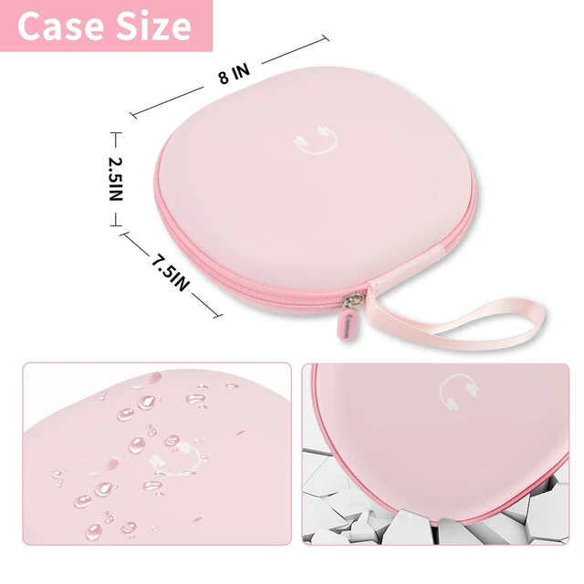 Alt view image 5 of 7 - Headphone Case for JBL Tune 770NCfor JBL Live, 770NC, 660NC, 650B Adjustable Divider, Cable Space and Carry Handle for Commuting, Gym and Travel, Students and Music Lovers, Case Only - Pink